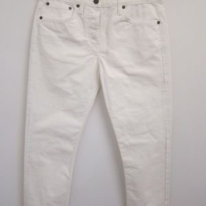 Authentic The Row White Denim Cropped Pant